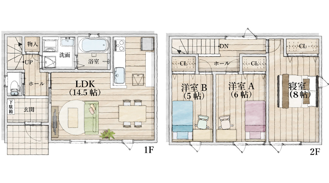 稲葉新堀間取りA