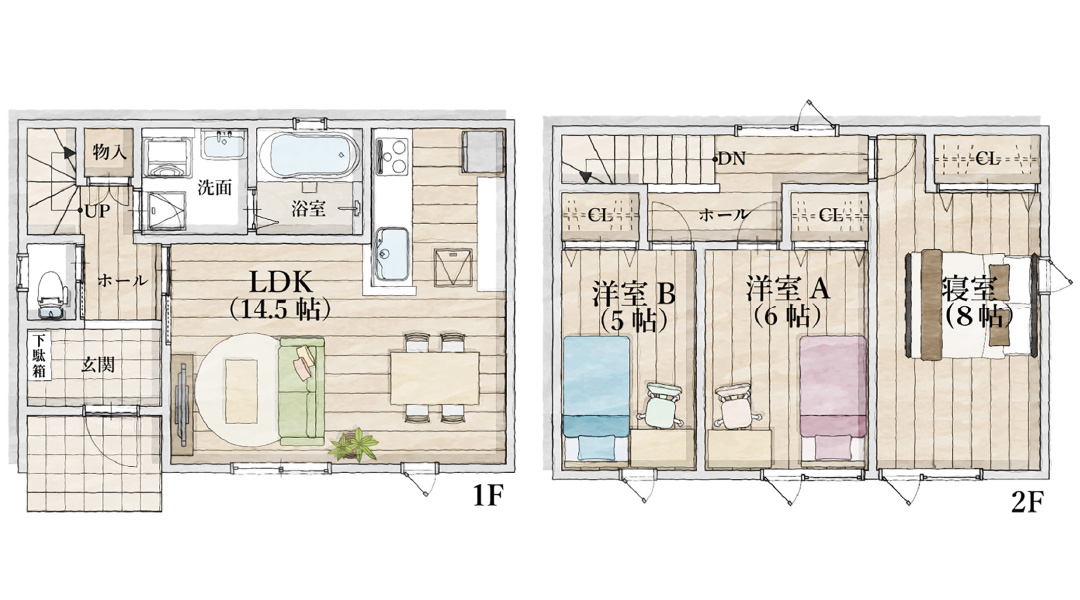 稲葉新堀間取りD