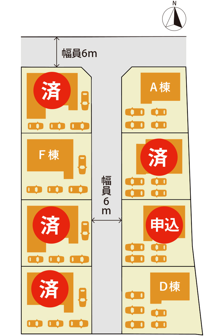 稲葉新堀区画図