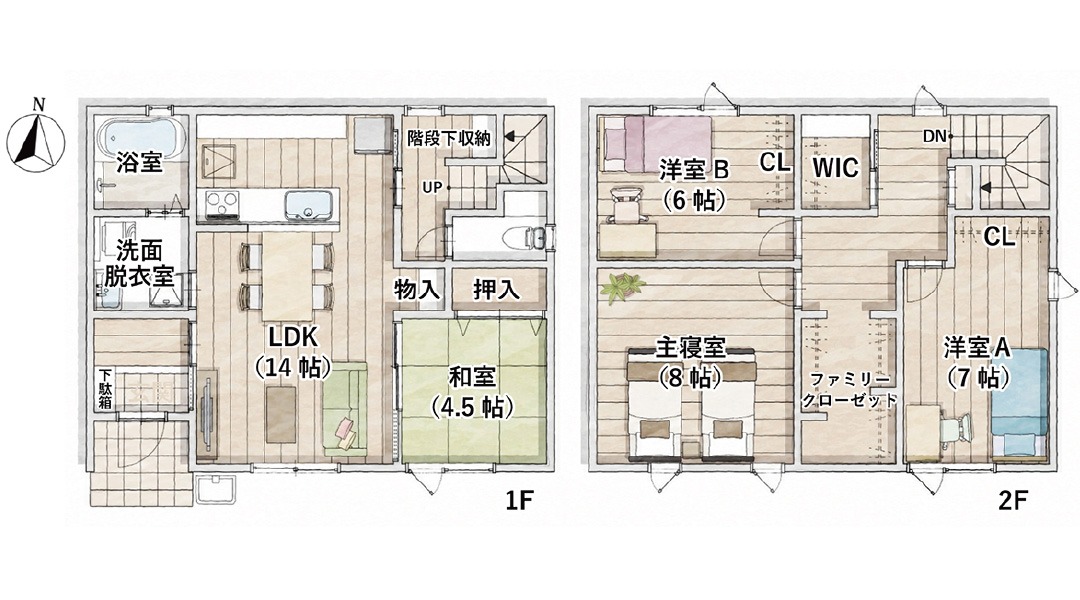 稲葉新堀間取りL