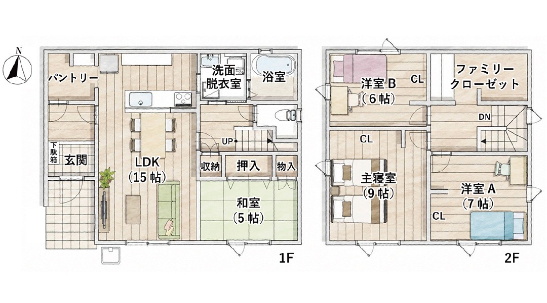 稲葉新堀間取りL